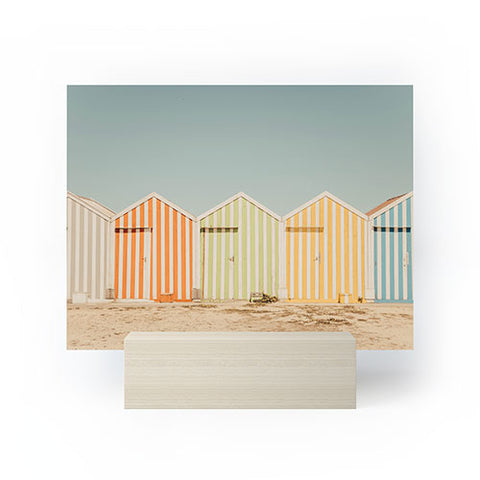 Ingrid Beddoes Beach Huts II Mini Art Print