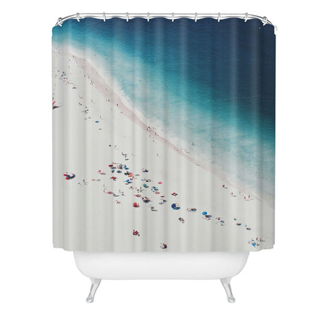 Ingrid Beddoes Beach Midnight Blue Shower Curtain