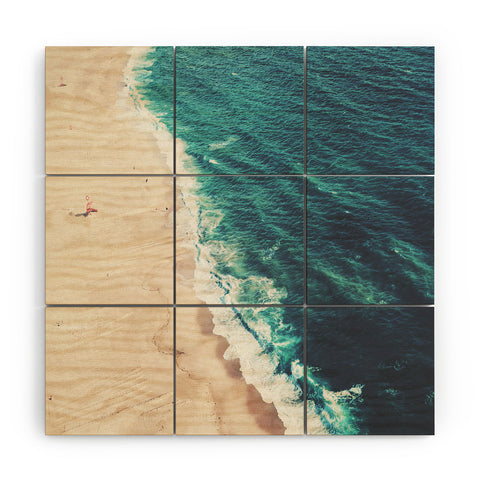 Ingrid Beddoes Beach Nazare Wood Wall Mural