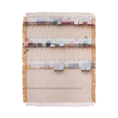 Ingrid Beddoes Beach Nude Pink Throw Blanket