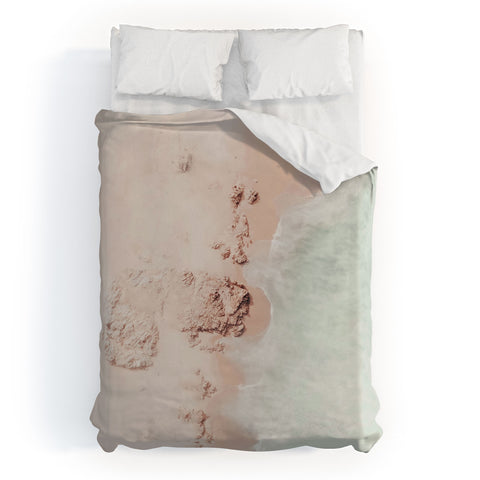 Ingrid Beddoes Beach Pink Champagne Duvet Cover