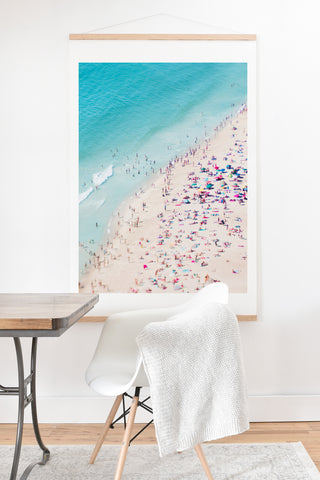 Ingrid Beddoes beach summer fun Art Print And Hanger