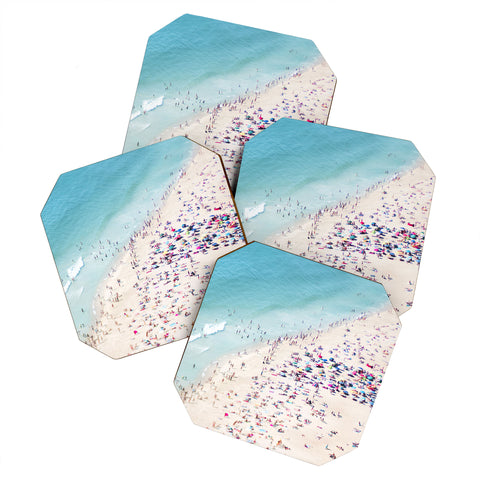 Ingrid Beddoes beach summer fun Coaster Set