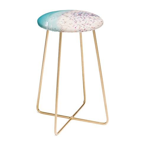 Ingrid Beddoes beach summer fun Counter Stool
