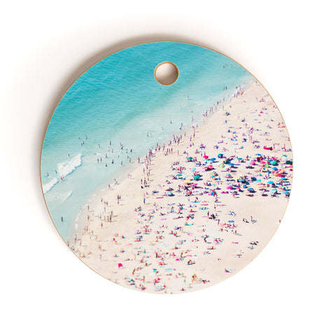 Ingrid Beddoes beach summer fun Cutting Board Round