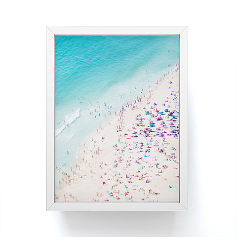 Ingrid Beddoes beach summer fun Framed Mini Art Print