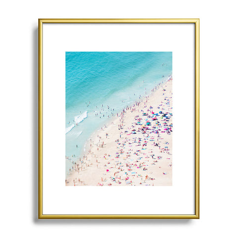 Ingrid Beddoes beach summer fun Metal Framed Art Print