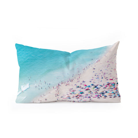 Ingrid Beddoes beach summer fun Oblong Throw Pillow