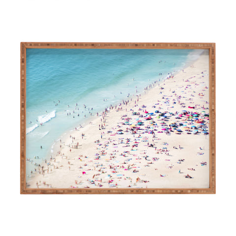 Ingrid Beddoes beach summer fun Rectangular Tray