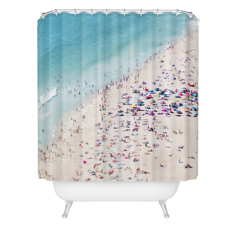 Ingrid Beddoes beach summer fun Shower Curtain