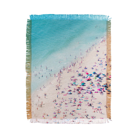 Ingrid Beddoes beach summer fun Throw Blanket