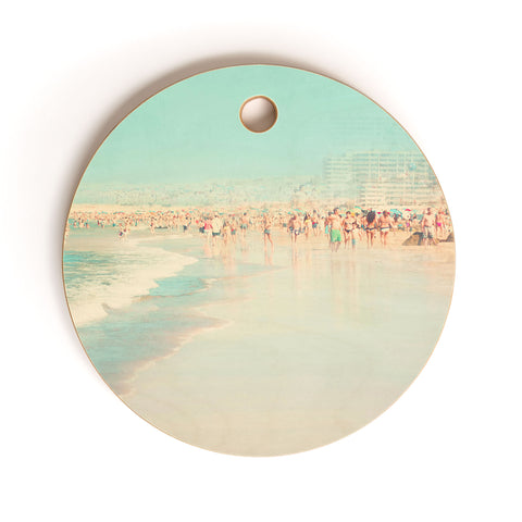 Ingrid Beddoes Beach Summer I Cutting Board Round