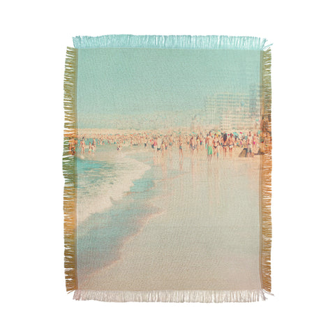 Ingrid Beddoes Beach Summer I Throw Blanket