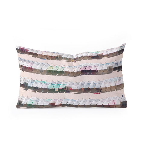 Ingrid Beddoes beach summer Oblong Throw Pillow