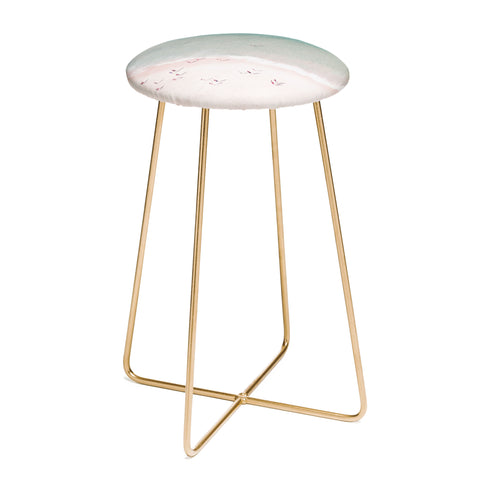 Ingrid Beddoes beach summer of love Counter Stool