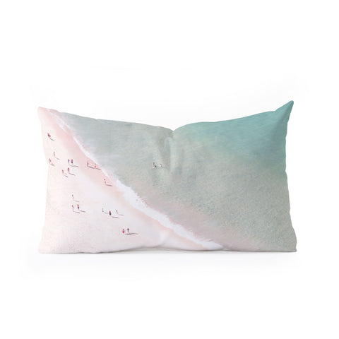 Ingrid Beddoes beach summer of love Oblong Throw Pillow