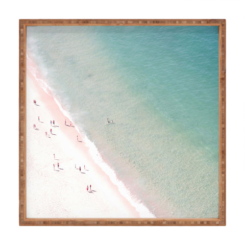 Ingrid Beddoes beach summer of love Square Tray