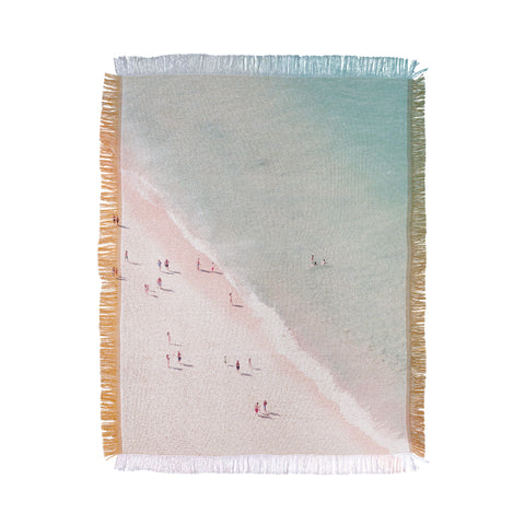 Ingrid Beddoes beach summer of love Throw Blanket