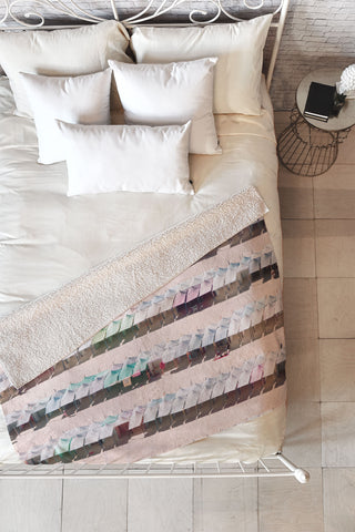 Ingrid Beddoes beach summer Fleece Throw Blanket