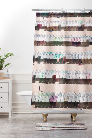 Ingrid Beddoes beach summer Shower Curtain And Mat