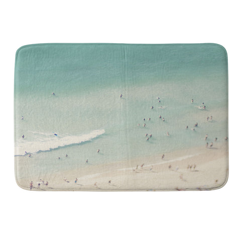 Ingrid Beddoes Beach Summer Waves Memory Foam Bath Mat