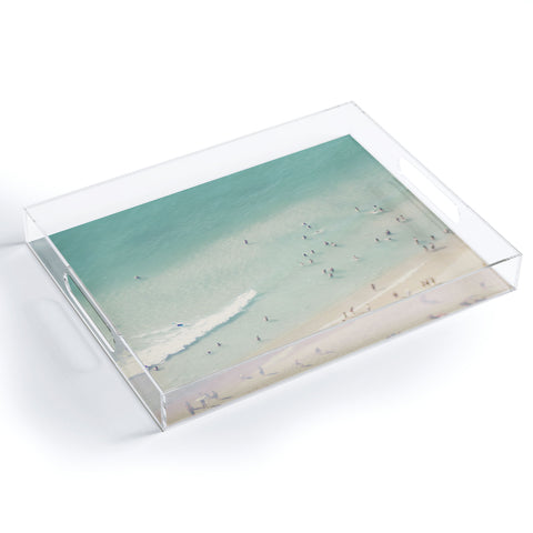 Ingrid Beddoes Beach Summer Waves Acrylic Tray