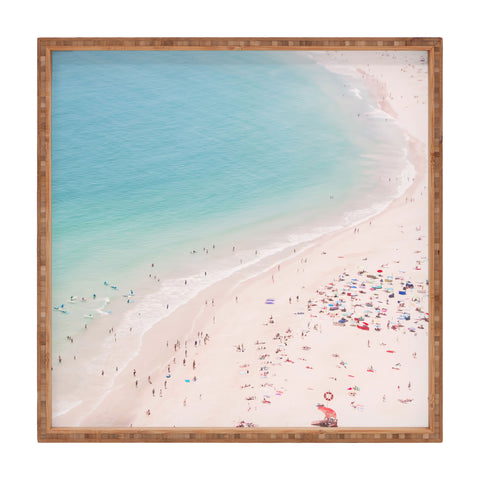 Ingrid Beddoes Beach Turquoise Blue Square Tray