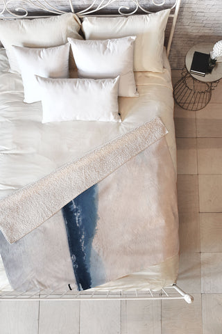 Ingrid Beddoes Blue Waters I Fleece Throw Blanket