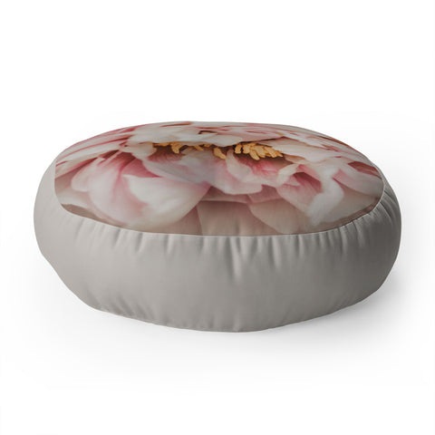 Ingrid Beddoes Blush Pink Peony Floor Pillow Round