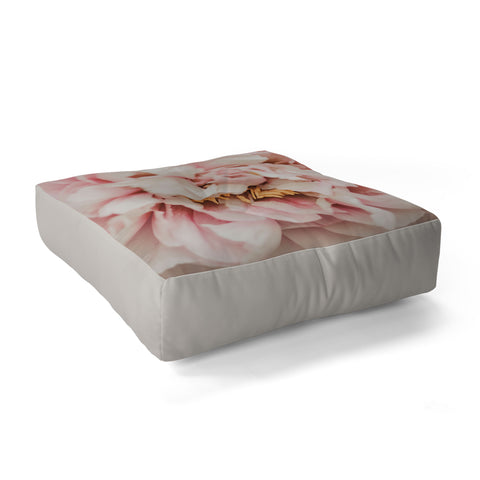 Ingrid Beddoes Blush Pink Peony Floor Pillow Square
