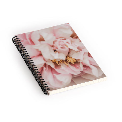 Ingrid Beddoes Blush Pink Peony Spiral Notebook