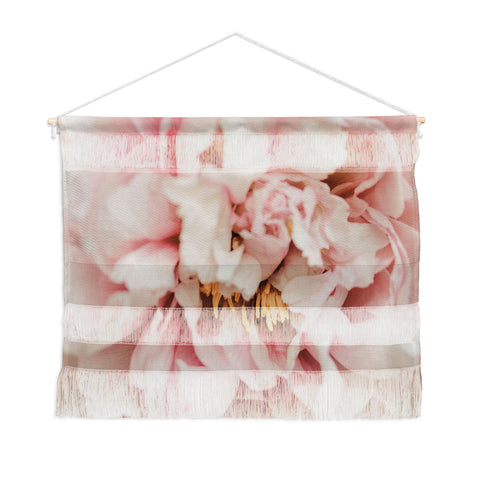Ingrid Beddoes Blush Pink Peony Wall Hanging Landscape