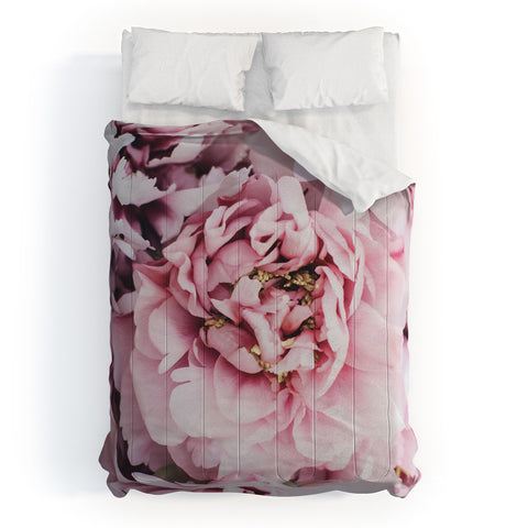 Ingrid Beddoes Blushing Pink Peonies Comforter