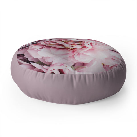 Ingrid Beddoes Blushing Pink Peonies Floor Pillow Round