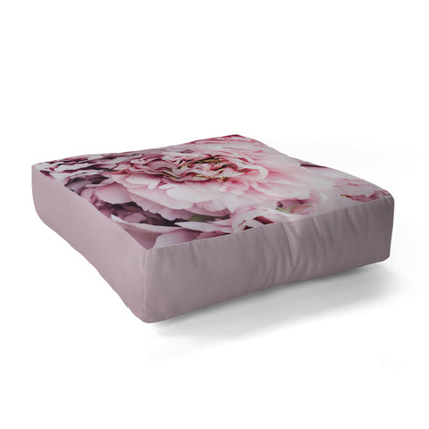 Ingrid Beddoes Blushing Pink Peonies Floor Pillow Square