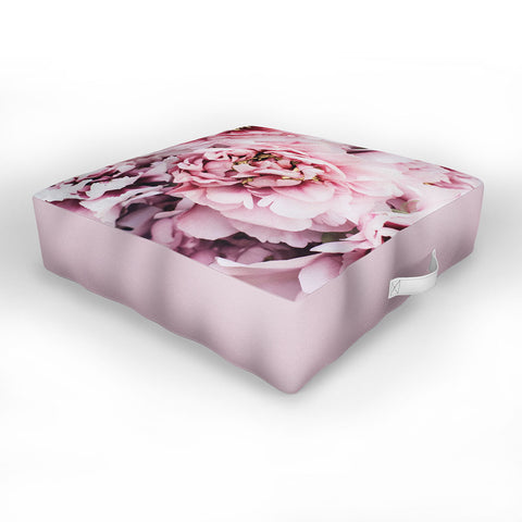 Ingrid Beddoes Blushing Pink Peonies Outdoor Floor Cushion
