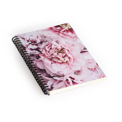 Ingrid Beddoes Blushing Pink Peonies Spiral Notebook