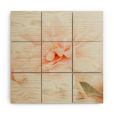 Ingrid Beddoes Burnt Orange Peony Wood Wall Mural