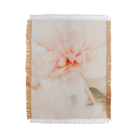 Ingrid Beddoes Burnt Orange Peony Throw Blanket