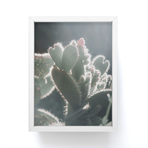 Ingrid Beddoes cactus love Framed Mini Art Print