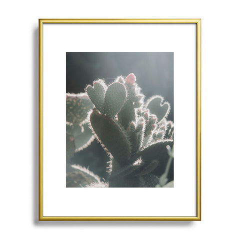 Ingrid Beddoes cactus love Metal Framed Art Print