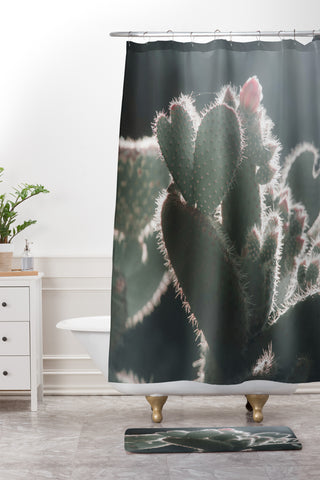 Ingrid Beddoes cactus love Shower Curtain And Mat
