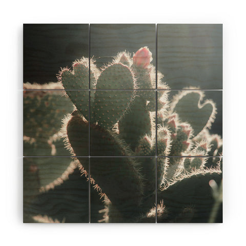 Ingrid Beddoes cactus love Wood Wall Mural