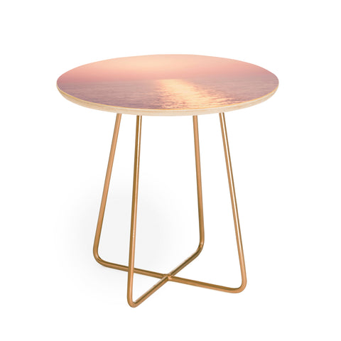 Ingrid Beddoes cashmere rose sunset Round Side Table