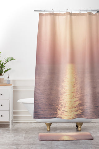 Ingrid Beddoes cashmere rose sunset Shower Curtain And Mat
