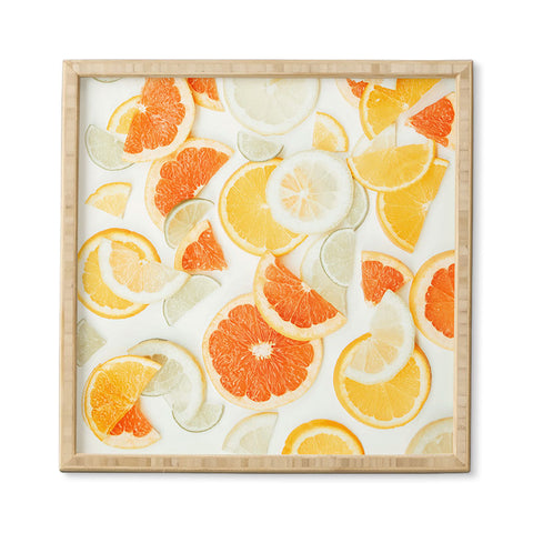 Ingrid Beddoes citrus orange twist Framed Wall Art