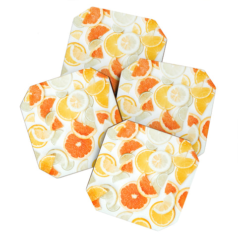 Ingrid Beddoes citrus orange twist Coaster Set