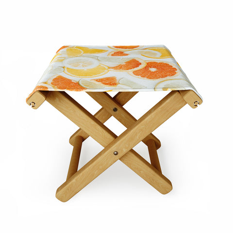 Ingrid Beddoes citrus orange twist Folding Stool