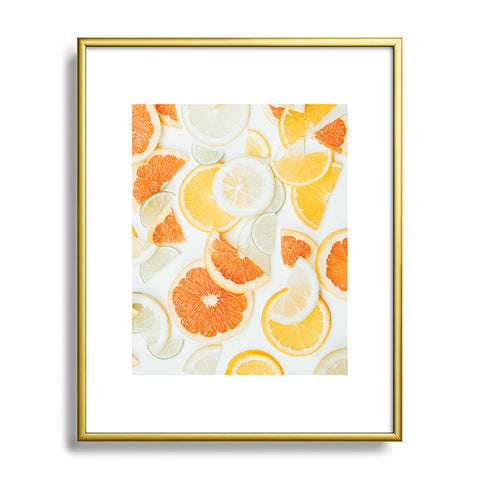 Ingrid Beddoes citrus orange twist Metal Framed Art Print
