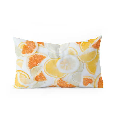 Ingrid Beddoes citrus orange twist Oblong Throw Pillow